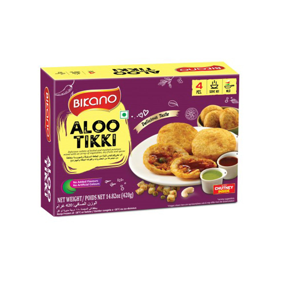 Bikano Jumbo Aloo Tikki 420g INDIAN FROZEN SNACKS